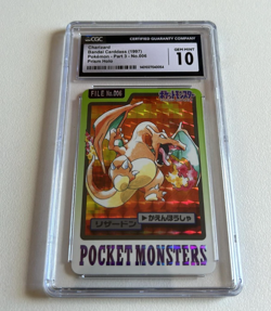 1997 Pokemon Bandai Carddass Prism Holo Charizard 06 CGC 10 Gem Mint Japanese - Image 1