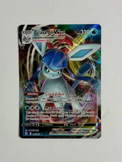 Glaceon VMAX 041/203 Swsh07: Evolving Skies Holo 2021 Pokemon Full Art TCG LP - Image 1