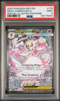 2025 Pokemon MEG EN Special Illustration Rare #178 Mega Gardevoir ex PSA 9 - Image 1