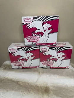 Pokemon TCG White Flare Elite Trainer Box Set Of 3 Sealed New - Image 1