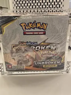 Pokemon TCG Sun & Moon Unbroken Bonds Booster Box New Sealed in acrylic case - Image 1