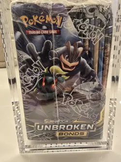 Pokemon TCG Sun & Moon Unbroken Bonds Booster Box New Sealed in acrylic case - Image 2
