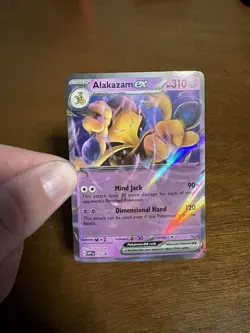 Pokemon TCG 151 Error No Star Pattern – Alakazam ex 050 Black Star Promo - Image 1