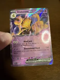 Pokemon TCG 151 Error No Star Pattern – Alakazam ex 050 Black Star Promo - Image 3