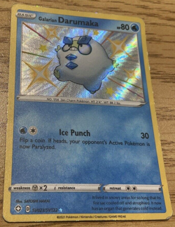 Pokemon TCG Shining Fates Shiny Vault Galarian Darumaka SV023/SV122 - Image 1