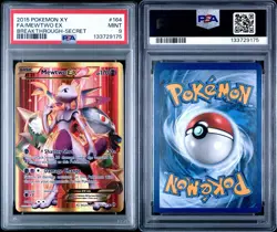 Pokemon Mewtwo EX Secret Full Art 164/162 XY Breakthrough #164 MINT PSA 9 - Image 3