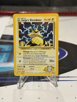 Pokemon TCG Lt. Surge's Electabuzz Gym Heroes 6/132 Holo Rare WITH A SWIRL!!!! - Image 1
