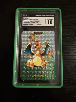 POKEMON 1996 BANDAI CARDDASS VENDING GREEN #006 CHARIZARD CGC 10 GEM MINT - Image 1