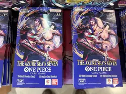 OP14 The Azure Seas Sleeved Booster Lot Of 25 & 2 Volume 6 Illustration Boxes - Image 4