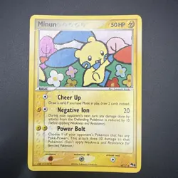 Pokemon TCG Minun Holo Rare Card 4/17 Pop Series 3 - Image 1