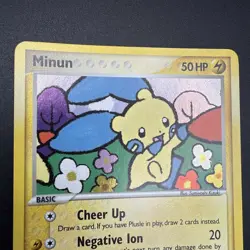 Pokemon TCG Minun Holo Rare Card 4/17 Pop Series 3 - Image 3