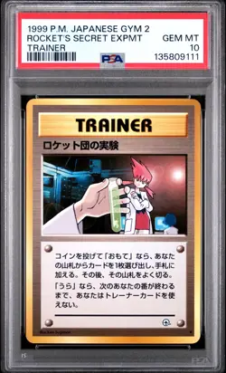 Pokemon Card Japanese Rocket's Secret Experiment PSA 10 GEM MINT Gym Series 2 - Image 3