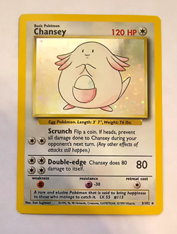 Chansey 3/102 Holo Rare Base Set - Pokemon Card WOTC LP - Image 1