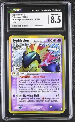 CGC 8.5 Typhlosion 2006 EX Dragon Frontiers 12/101 Holo Pokemon Card - Image 1