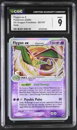 CGC 9 MINT Flygon ex 2006 EX Dragon Frontiers 92/101 Holo Pokemon Card - Image 1