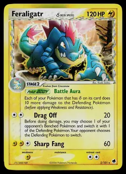 Pokemon Card - Feraligatr Dragon Frontiers 2/101 Holo Rare - Image 1