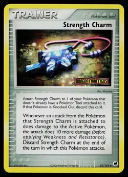 Pokemon Card - Strength Charm Dragon Frontiers 81/101 Reverse Holo Stamped - Image 1