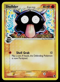 Pokemon Card - Shellder Dragon Frontiers 63/101 Common Reverse Holo Stamped - Image 1