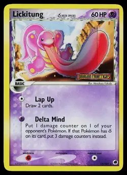 Pokemon Card - Lickitung Dragon Frontiers 19/101 Rare Reverse Holo Stamped - Image 1