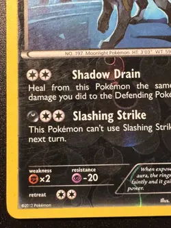 Umbreon 60/108 BW Dark Explorers Pokemon Card Reverse Holo Foil Rare HP - Image 5