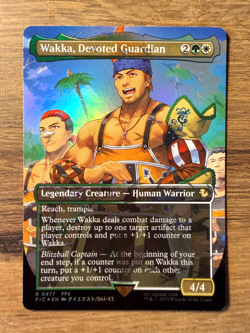 MTG Final Fantasy Wakka, Devoted Guardian Chocobo Track #477 *FOIL* Borderless - Image 1