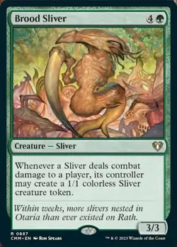 Brood Sliver ~ Near Mint Commander Masters MTG Magic UltimateMTG Green Card - Image 1