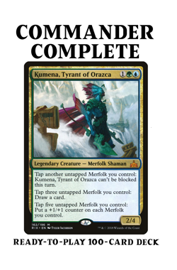Kumena, Tyrant of Orazca MERFOLK TRIBAL Magic MTG Custom Commander Deck - Image 1