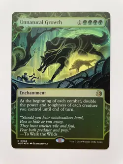1x FOIL SHOWCASE UNNATURAL GROWTH - Commander - MTG - Magic the Gathering - Image 1