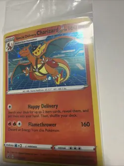 Pokemon TCG Special Delivery Charizard SWSH075 Official Sealed Promo Card - Image 1