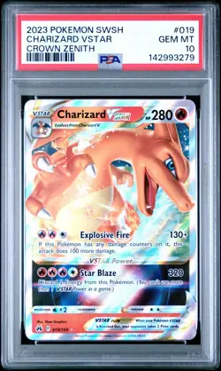 PSA 10 CHARIZARD VSTAR 019/159 CROWN ZENITH POKEMON 🔥 - Image 1
