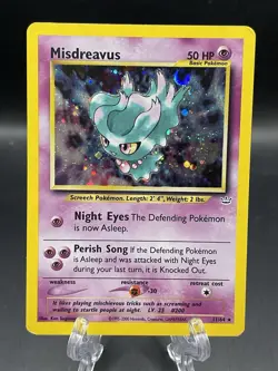 Misdreavus - 11/64 - Pokemon Neo Revelation Unlimited Holo Rare Card WOTC MP - Image 1