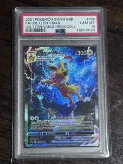 Jolteon Vmax SWSH184 Swsh Black Star Promo Pokemon PSA 10 *140 - Image 1