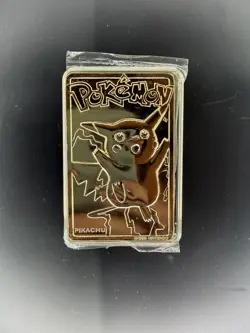 Pokemon 23K Gold Plated PIKACHU Trading Card 1999 Burger King Limited Edition - Image 1