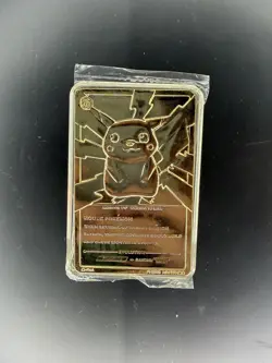 Pokemon 23K Gold Plated PIKACHU Trading Card 1999 Burger King Limited Edition - Image 2