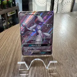 Pokemon Card - Mewtwo GX (Full Art) 72/73 Shining Legends Holo NM - Image 1