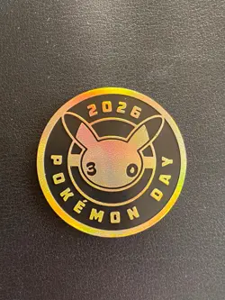 Pikachu 51/162 Stamped 2026 Pokemon Day 30th Anniversary Promo & Coin (NM) - Image 3