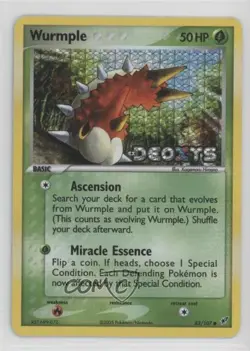 Wurmple Reverse Foil Pokemon EX Deoxys #82 2005 - Image 1