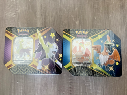 Lot of 2 – Pokemon Shining Fates V Tins (Boltund V & Cramorant V) Factory Sealed - Image 1
