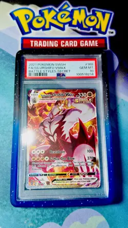 2021 POKEMON BATTLE STYLES URSHIFU VMAX FULL ART #168 SECRET RARE PSA 10 🔥 - Image 2