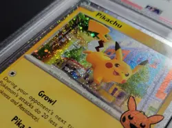 PIKACHU #018 COSMOS HOLO STAMPED 2024 POKEMON TRICK OR TRADE PSA 9 MINT 1 SWIRL - Image 3