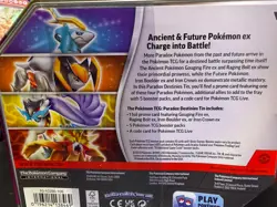 Pokemon Paradox Destinies NEW Factory Sealed Tin: 5 boosters & Promo inside!! - Image 5