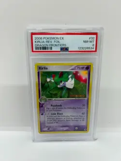 Pokemon PSA 8 NM - MT EX Dragon Frontiers Reverse Holo Kirlia 32/101 - Image 1