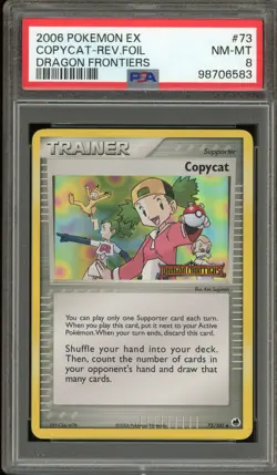 Pokemon Copycat EX Dragon Frontiers Reverse Holo #73 PSA 8 - Image 1