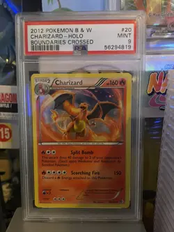 Pokemon 2012 Charizard Boundaries Crossed (B & W) 20/149 Holo Rare - PSA 9 - Image 1