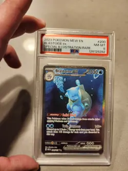 2023 POKEMON MEW EN-151 SPECIAL ILLUSTRATION RARE #200/165 BLASTOISE EX PSA 8 - Image 1