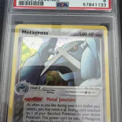 2004 POKEMON EX HIDDEN LEGENDS #11 METAGROSS-HOLO PSA 8 - Image 3