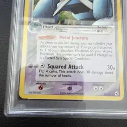 2004 POKEMON EX HIDDEN LEGENDS #11 METAGROSS-HOLO PSA 8 - Image 5