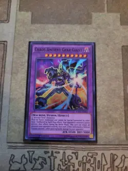 YUGIOH CHAOS ANCIENT GEAR GIANT RATE-EN041 SUPER 1ST ED NM - Image 1