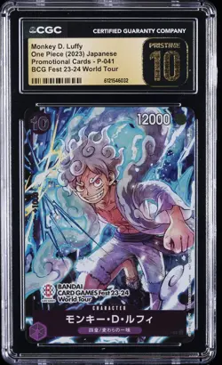 2023 ONE PIECE JPN FEST 23-24 WORLD TOUR MONKEY D. LUFFY CGC 10 PRISTINE - Image 1