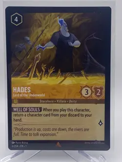 Disney Lorcana Hades Lord Of The Underworld 6/204 Rare Non Foil 🔥 V - Image 1